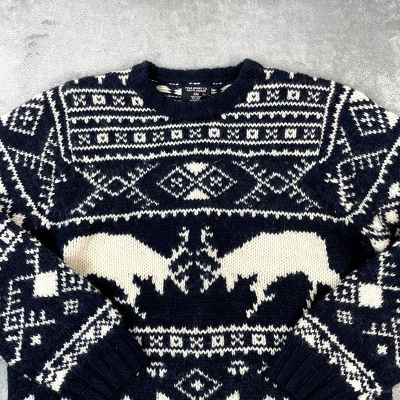 NWOT POLO JEANS CO. RALPH LAUREN Mens Wool Sweater Nordic Heavyweight Warm XL - Picture 2 of 7